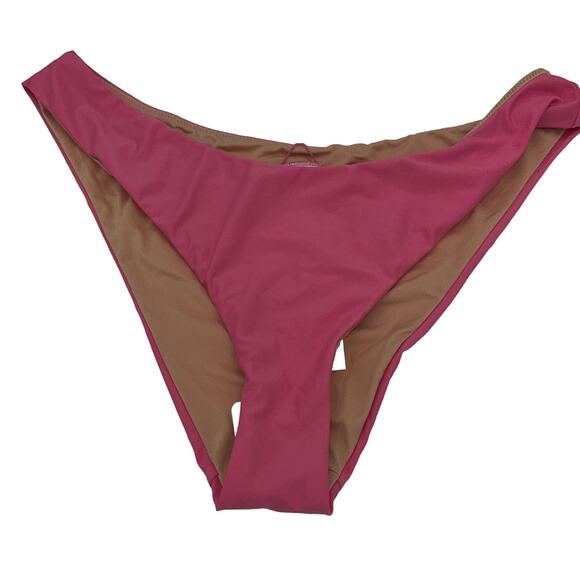 New NWT J. Crew Neon Pink Bikini Swim Bathing Suit Bottom Women's Size Medium - Picture 2 of 8